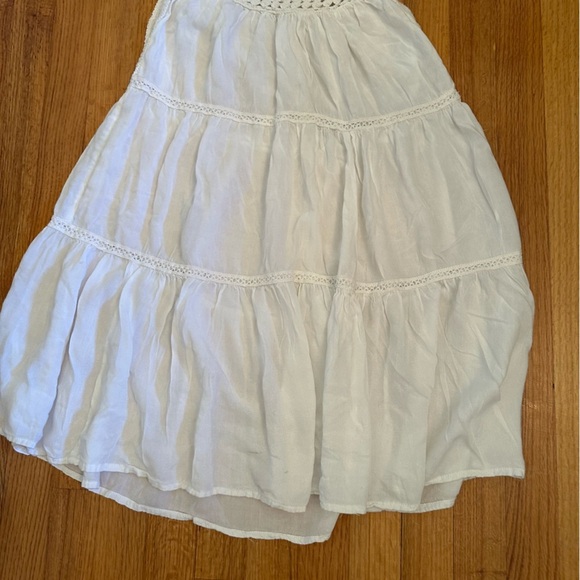 Raviya WHITE Tiered Crochet Neck Swim Cover-up Dress,Sz Large (n) - Picture 2 of 10